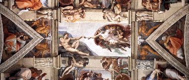 michelangelo- The ceiling- Creation(detail)-1508-12-Fresco-Cappella Sistina, Vatican