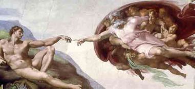 Sistine Ceiling, detail, Creation of Adam