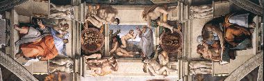michelangelo- The ceiling- creation of eve(detail)-1508-12-Fresco-Cappella Sistina, Vatican