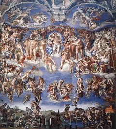 michelangelo- Last Judgment-1537-41-Fresco, 1370 x 1220 cm-Cappella Sistina, Vatican