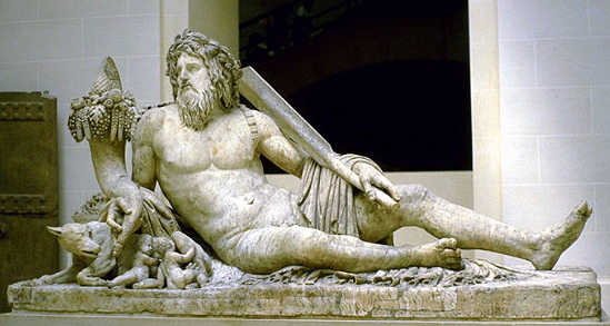 River god, Roman, Marble
