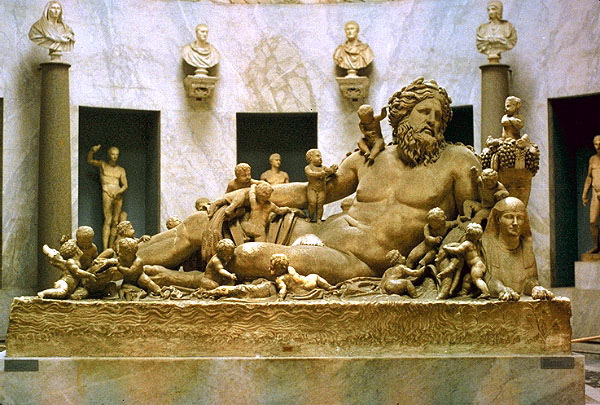 River god, Roman, Marble
