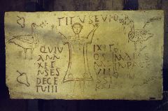 Inscription with early Christian symbols