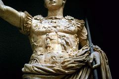  The Primaporta Augustus, Vatican Museums, Rome. Detail of Cuirass with personifications of the provinces.