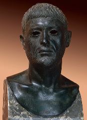 Bronze portrait, early 1st AD