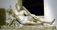 River god, Roman, Marble