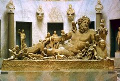 River god, Roman, Marble