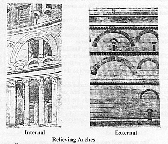 Relieving Arches from Pantheon, Rome. 125-28 AD