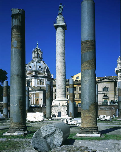 Trajan Market and column; c. 80 AD