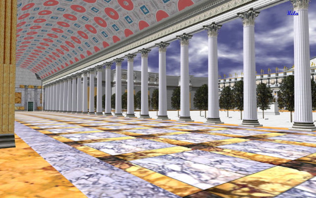 COMPUTER RECREATED VIEW OF THE FORUM OF TRAJAN 