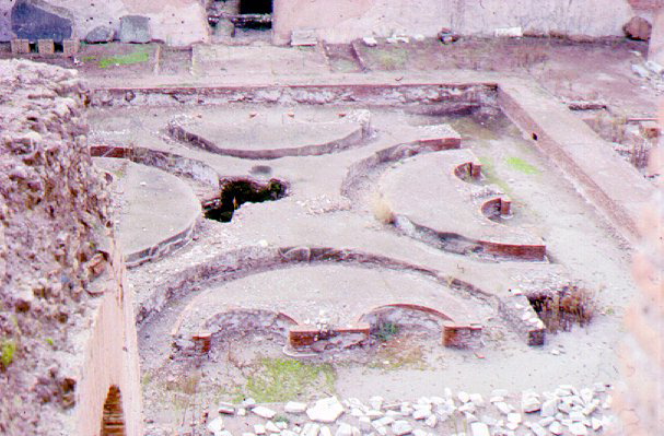 Foundations of monumental fountain in the Domus Augustana (Domitian)