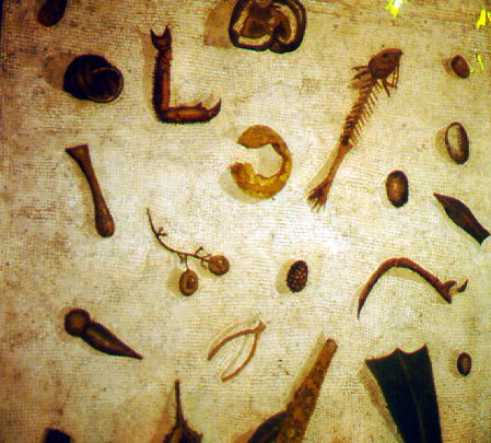Heracleitus. The Unswept Floor, mosaic variant of a 2nd-century BC painting by Sosos of Pergamon.