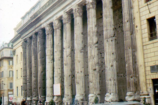 Temple to the Divine Hadrian, Rome; Presently the National Bank of Italy