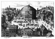 Pantheon, Rome. 125-28 AD; Drawing by Philip Galle; 16th century.