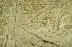 A game board drawn in to the floor.