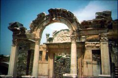 Reconstructed Arch; Roman Forum; Roman forum, Remnants of the temple of Mars; 50 BC-100AD