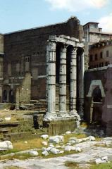 Roman forum, Remnants of the temple; Roman forum, Remnants of the temple of Mars; 50 BC-100AD