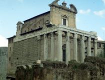 Temple to the Divine Antoninus Pius and Empress Faustina on the Roman Forum  (141 AD, now S. Lorenzo in Miranda)
