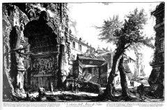 Arch of Titis before restoration. Drawing by Giovanni Battista Piranesi from the mid 18th century. 