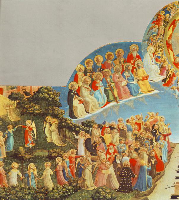 fra angelica-Last Judgement (left view)-1432-35-Tempera on wood, 105 x 210 cm (full painting)-Museo di San Marco, Florence