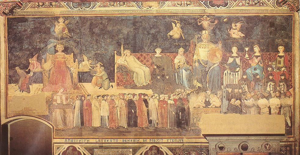 LORENZETTI-Allegory of the Good Government-1338-40-Fresco-Palazzo Pubblico, Siena