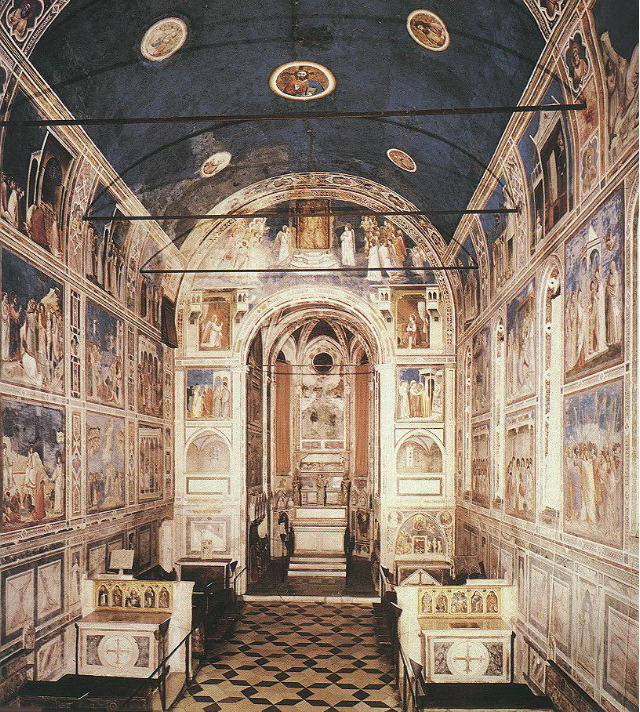 Giotto-Description of the frescoes (view from the entrance)-1303-06---Cappella Scrovegni (Arena Chapel), Padua