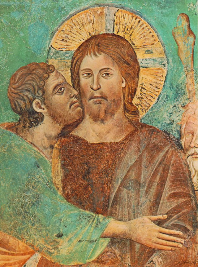 Cimabue--The Capture of Christ (detail)-Fresco-Upper Church, San Francesco, Assisi-judas