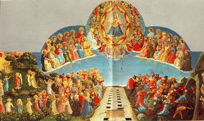 fra angelica-Last Judgement -1432-35-Tempera on wood, 105 x 210 cm (ffull painting)-Museo di San Marco, Florence