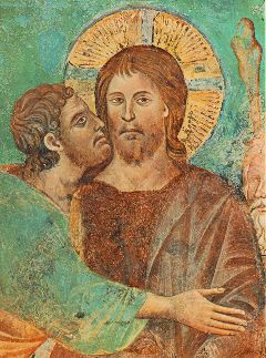 Cimabue--The Capture of Christ (detail)-Fresco-Upper Church, San Francesco, Assisi-judas