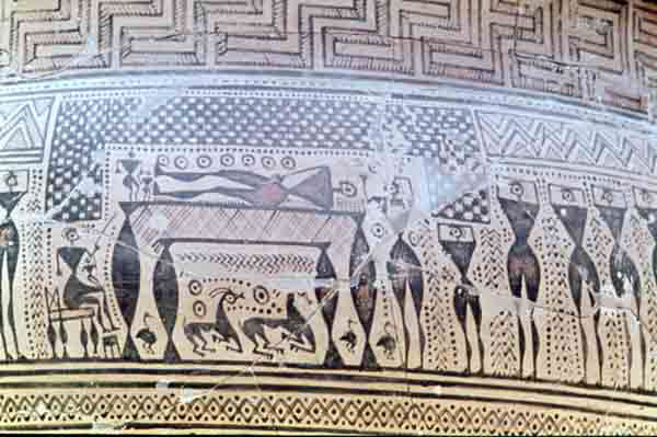 Vase, from the Dipylon Cemetery, detail, 6th BC