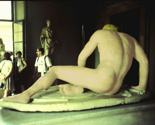 Dying Gallic Trumpeter, Roman copy of the original bronze of 220 BCE. Marble
