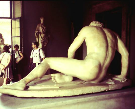 Dying Gallic Trumpeter, Roman copy of the original bronze of 220 BCE. Marble