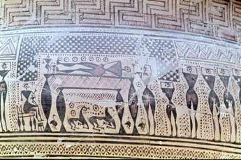 Vase, from the Dipylon Cemetery, detail, 6th BC
