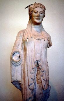 Kore (c510 BC) from the Acropolis
Kore from the Acropolis Museum
