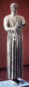 Charioteer, from the sanctuary of Apollo, Delphi. Bronze, 470 BCE
