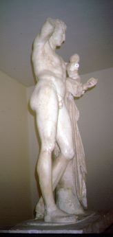 Attributed to Praxiteles, Hermes with the Infant Dionysos at Olympia (c340 BC) marble copy(?) after marble or bronze original