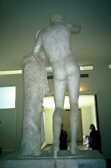 Attributed to Praxiteles, Hermes with the Infant Dionysos at Olympia (c340 BC) marble copy(?) after marble or bronze original