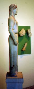 Peplos Kore, from the Acropolis, Ahens. Marble, 530 BCE