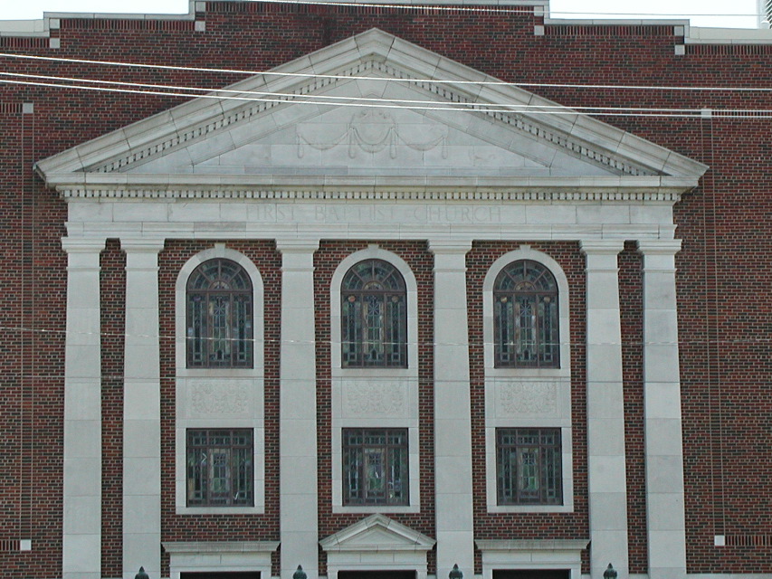 Old Chapel facade; First Baptist Church, Bartlesville, OK; c. 1940?