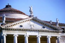 Palladio, Andrea, 1508-1580; Villa Rotonda-(Villa Capra); Vicenza, Italy; Begun 1567;-Ext- Detail of pediment