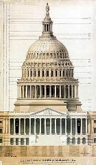 U.S. Capitol Rotunda; Thomas U. Walter's 1859 elevation of the dome