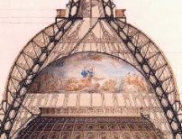U.S. Capitol Rotunda; Detail of the cross-section drawing showing the Rotunda canopy area
