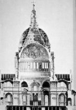 Wren, Sir Christopher, d.1723 -Title- Saint Paul's Cathedral -Location- London, England -Date- 1675-1710 -View- Section through dome