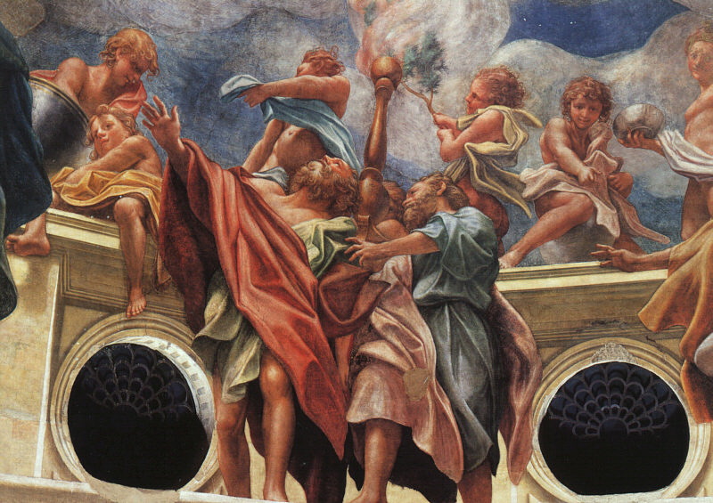 correggio- Assumption of the Virgin, detail of the Apostles-1526-30-Fresco-Duomo, Parma
