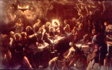 Tintoretto. Last Supper. Oil on canvas, 1592-4