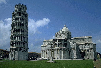 Duomo Pisa, Italy, Pisa; 1063-1118, Bell Tower 1173-1350; 