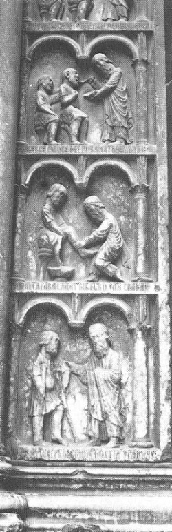 Portal relief-1196-1216-Stone-Baptistry, Parma 2