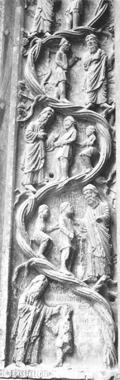 Portal relief-1196-1216-Stone-Baptistry, Parma