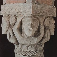 Anonimo Capitello nella cripta - Piacenza, San Savino -Pietra -Stone. 